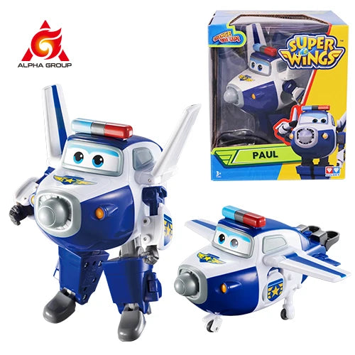 Super Wings 5 Inches Transforming JEROME 2 Modes Action Figures Robot Deformation Airplane Transformation Anime Kid Toys Gift