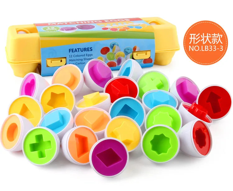 Smart Shape Matching Eggs - a fun and educational toy for kids, fostering learning and Montessori-style play!