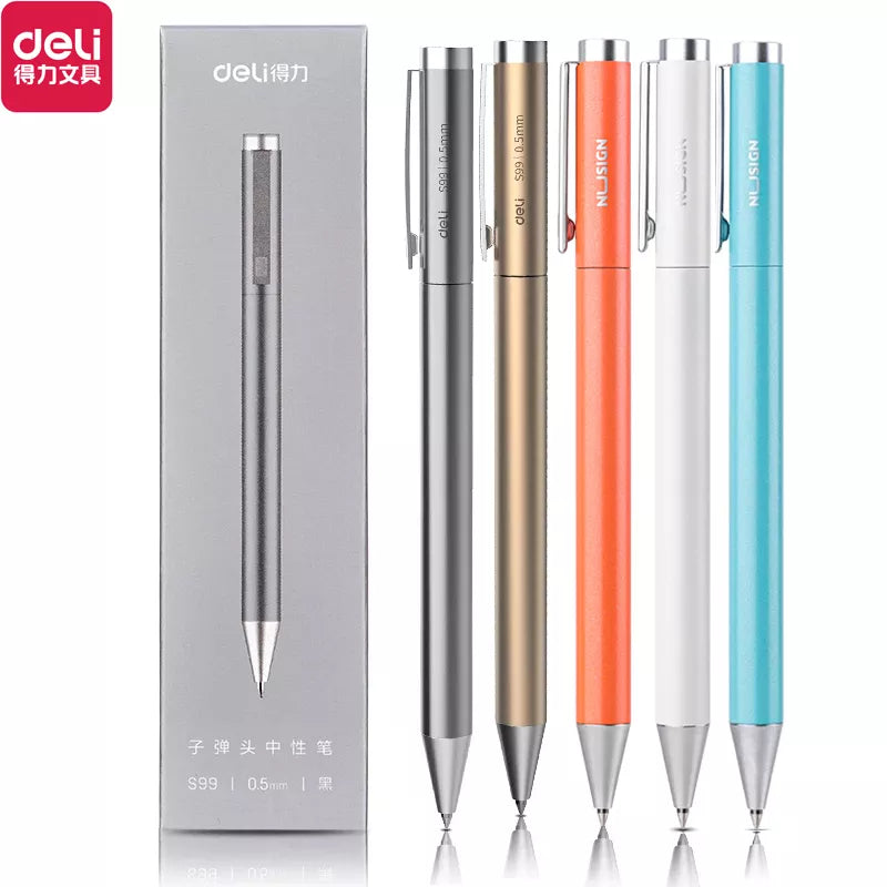 Elevate your writing experience with the Xiaomi Deli Metal Gel Pen! Perfect for office, students, and business use.