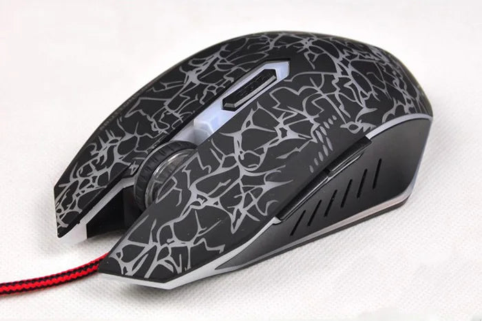 Gaming Mouse with Colorful Backlight, Wired, 4000 DPI, Ergonomic Design for PC, Laptop, Desktop.