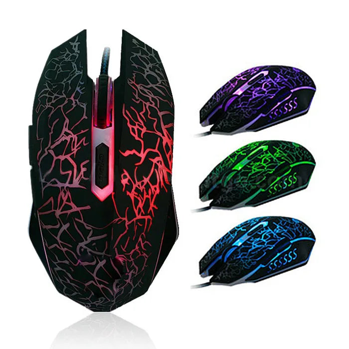 Gaming Mouse with Colorful Backlight, Wired, 4000 DPI, Ergonomic Design for PC, Laptop, Desktop.