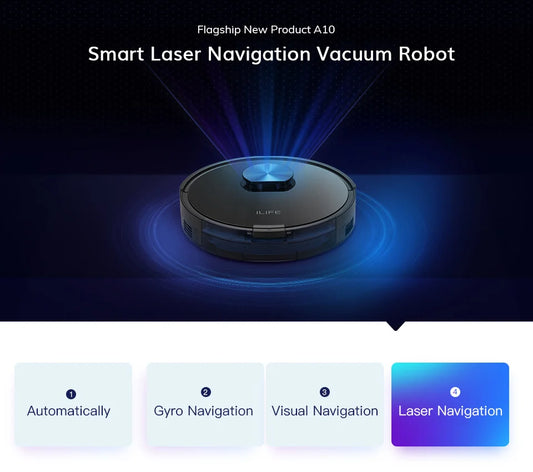 ILIFE A10s/L100 Vacuum Cleaner Robot,Laser System,WIFI APP Control,Sweeping Mopping Cleaning Machine,Restricted Area Setting