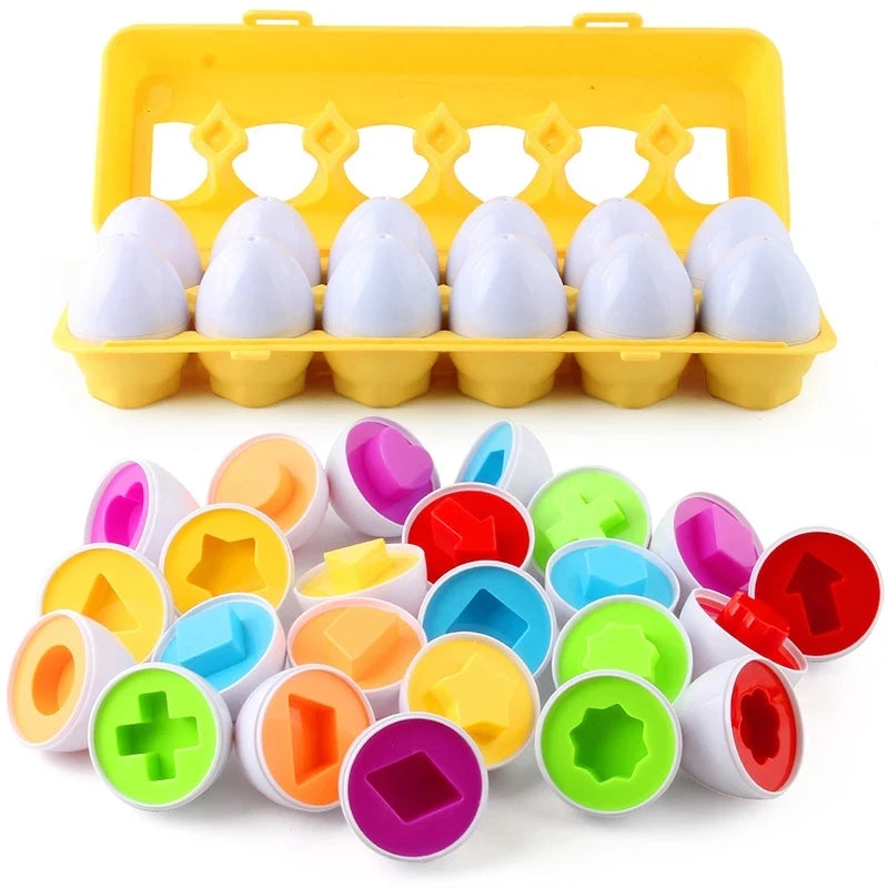 Smart Shape Matching Eggs - a fun and educational toy for kids, fostering learning and Montessori-style play!