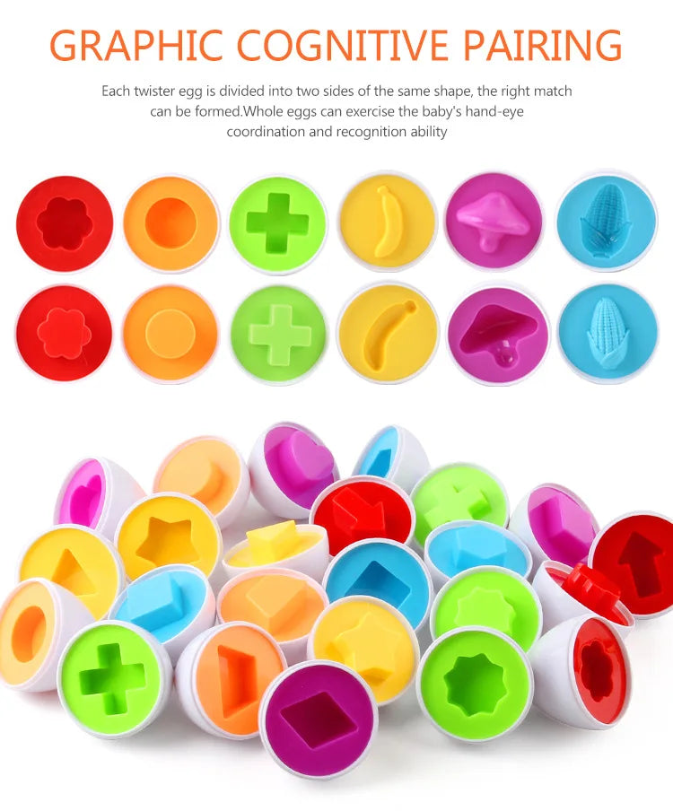 Smart Shape Matching Eggs - a fun and educational toy for kids, fostering learning and Montessori-style play!