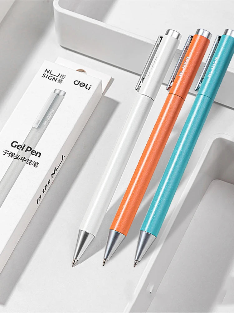 Elevate your writing experience with the Xiaomi Deli Metal Gel Pen! Perfect for office, students, and business use.