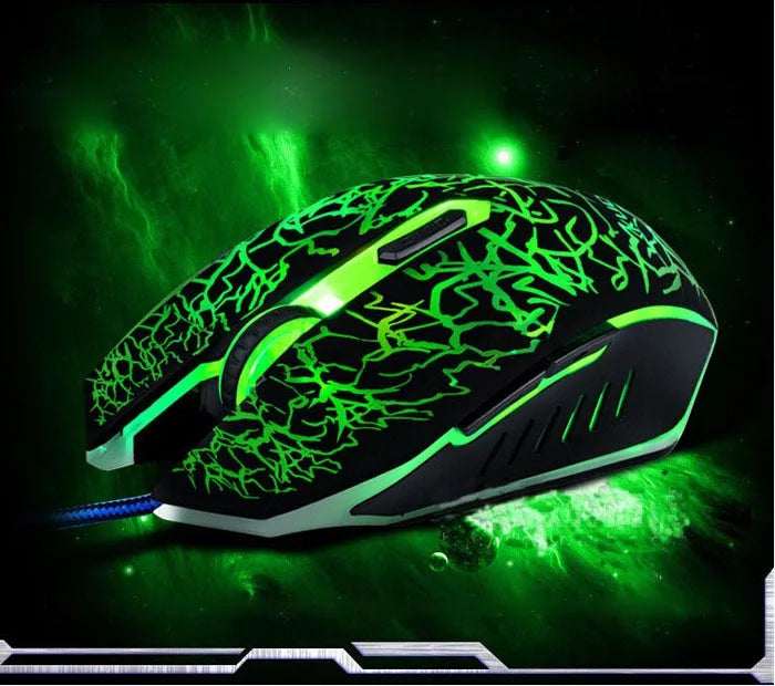 Gaming Mouse with Colorful Backlight, Wired, 4000 DPI, Ergonomic Design for PC, Laptop, Desktop.