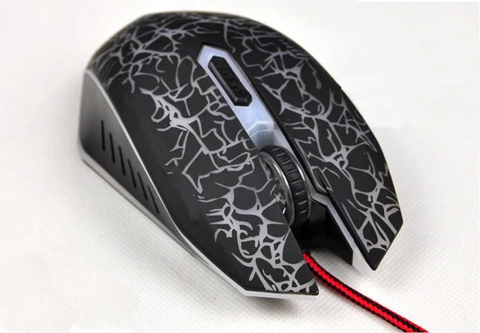 Gaming Mouse with Colorful Backlight, Wired, 4000 DPI, Ergonomic Design for PC, Laptop, Desktop.