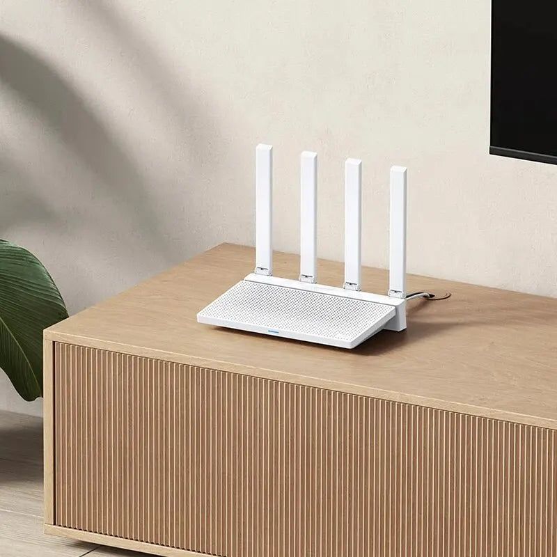 Boost your network with the 2024 Xiaomi AX3000T Router! Dual-band, powerful CPU, LED display, NFC, ideal for home, office, and gaming.