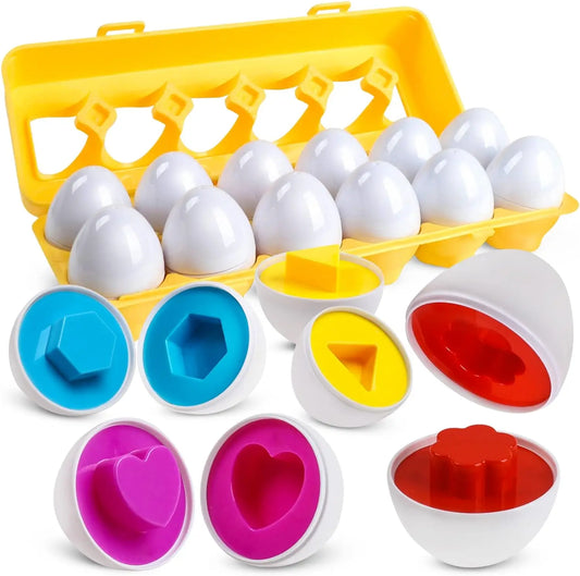 Smart Shape Matching Eggs - a fun and educational toy for kids, fostering learning and Montessori-style play!