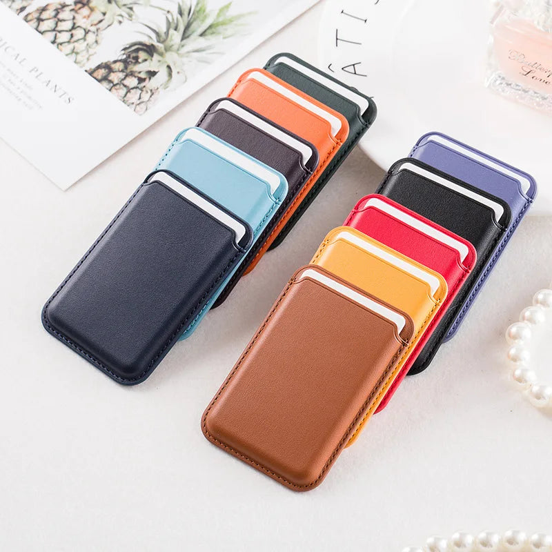 Get a 3D Magnetic Card Wallet Holder for iPhone 14, 13 Pro Max, 12 Pro Max, and Mini 13 with no logo. MagSafe compatible.