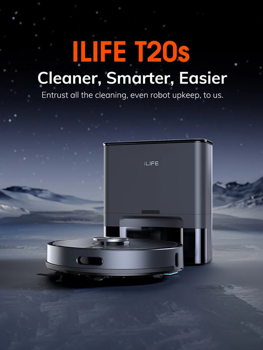 ILIFE T20S LDS Robot Vacuum Cleaner,5000 Pa,Auto Empty Dock 60 Days Hands off Cleaning Vacuum And Mopping Wet / Dry Sweeping