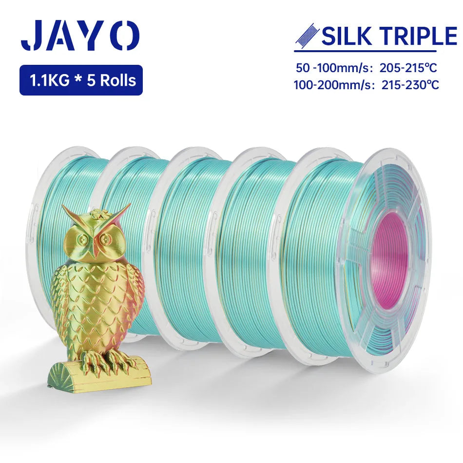 JAYO PLA /  SILK / PLA META / PETG / PLAMatte / High Speed PLA/ PLA PLUS 3D Filament 1.75mm 3D Printer Filament 1.1KG/Roll