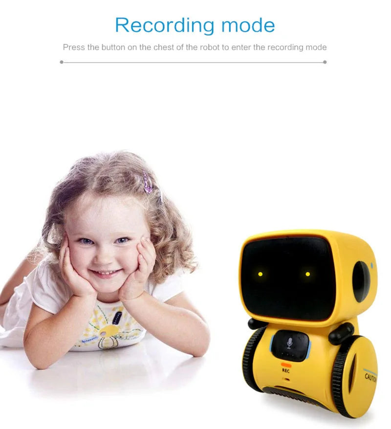 Get the party started with our Emo Robot! Sing, dance, repeat, and respond to voice commands.