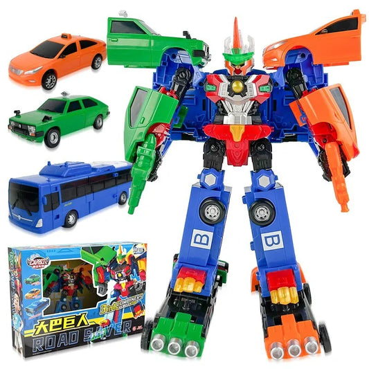 3 IN 1 Hello Carbot Road Saver Transformation Robot Toys Action Figures Deformation Rescue Car Bus Toy for Children Gift