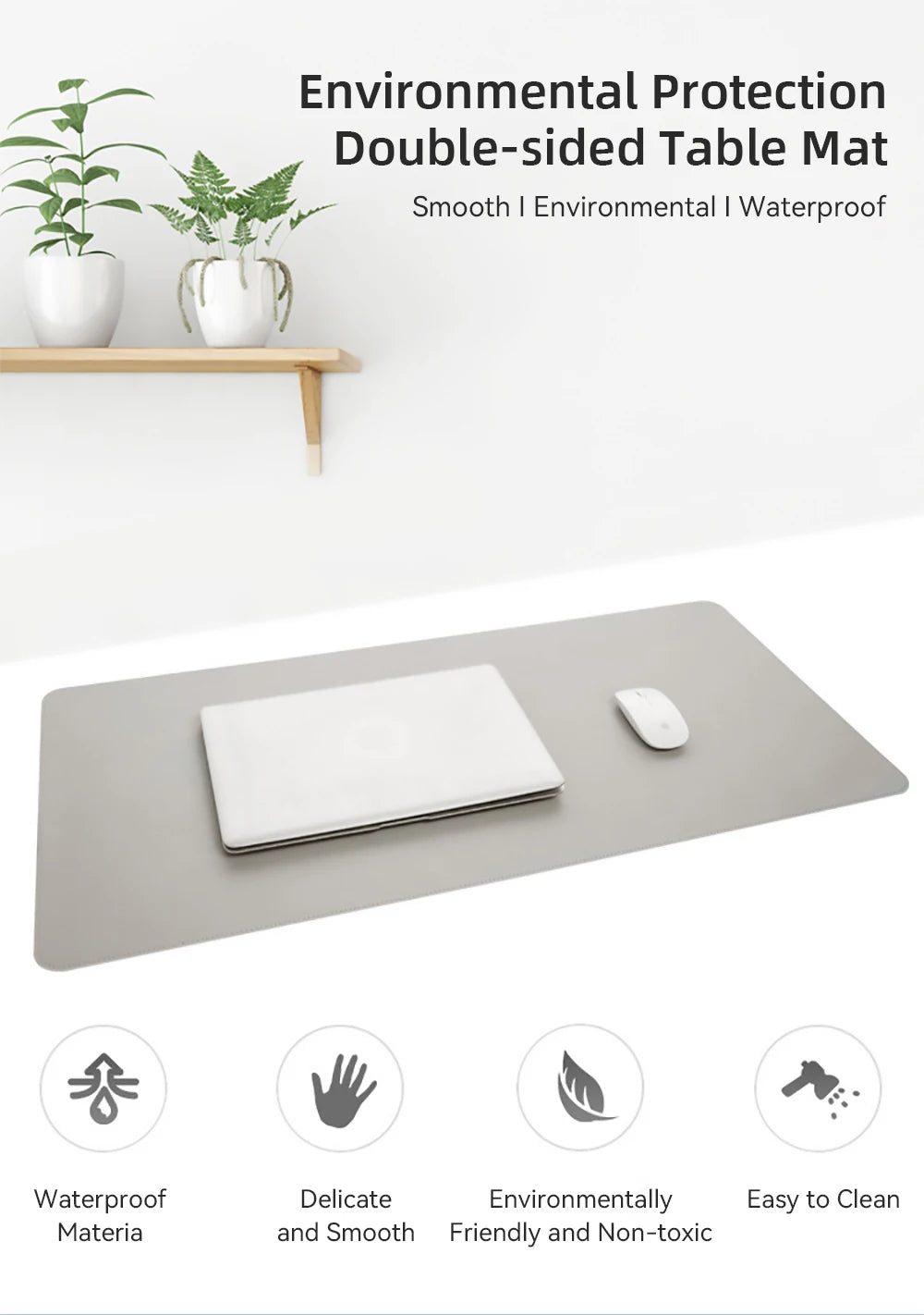 Elevate your workspace with our Large Desk Protector Mat! Waterproof PU leather doubles as a mouse pad, keyboard desk pad, and gaming surface.