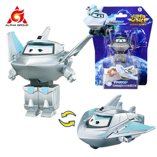 Super Wings Mini Traver 2 Inches Transform Robot to Plane in 3 Steps Action Figures Deformation Transforming  Anime Toys For Kid