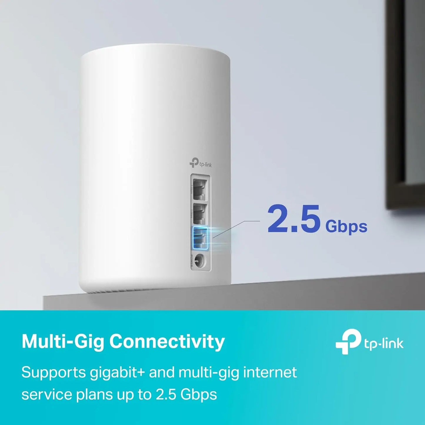 Tri-Band WiFi 6E Mesh WiFi System, 2.5G WAN/LAN Ports, Connect up to 200 Devices, New 6 GHz Band, 2-Pack, 2024