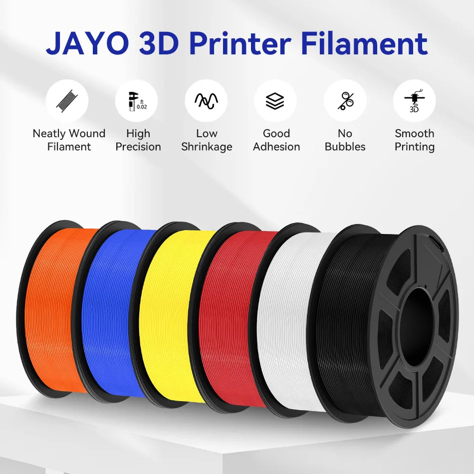 JAYO PLA /  SILK / PLA META / PETG / PLAMatte / High Speed PLA/ PLA PLUS 3D Filament 1.75mm 3D Printer Filament 1.1KG/Roll