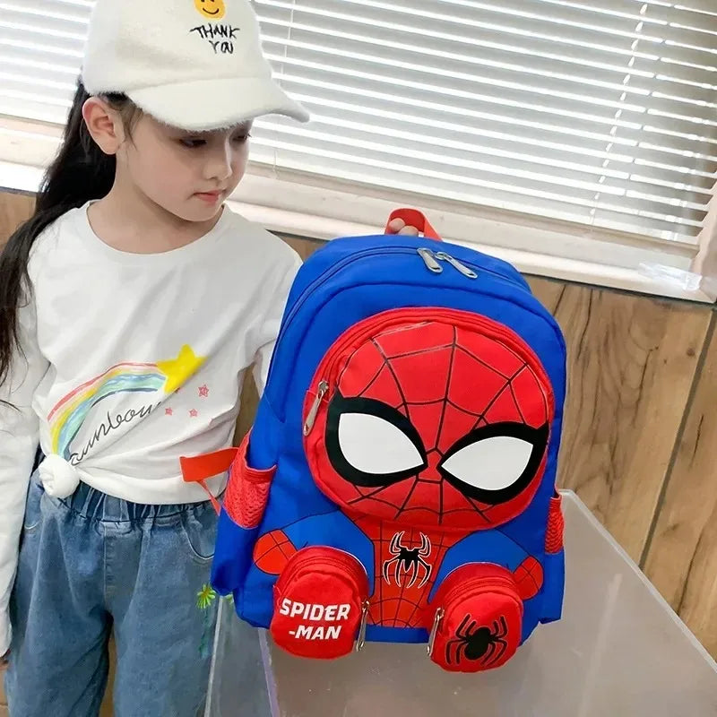 New Kids Backpacks Super Heroes Student School Bag Cartoon 3d Stereo Kindergarten Backpack Children's Travel Bag Gift Toy Decor