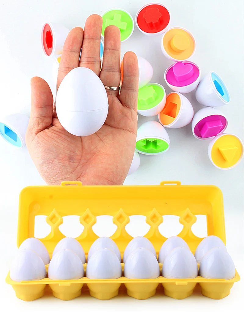 Smart Shape Matching Eggs - a fun and educational toy for kids, fostering learning and Montessori-style play!