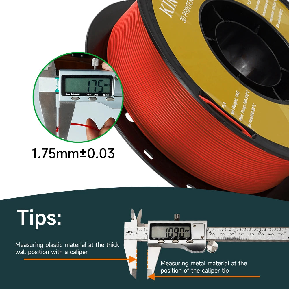 High-quality degradable eco-friendly 3D printing filaments in 5 rolls of 1.75mm PLA, PETG, and TPU plastic.