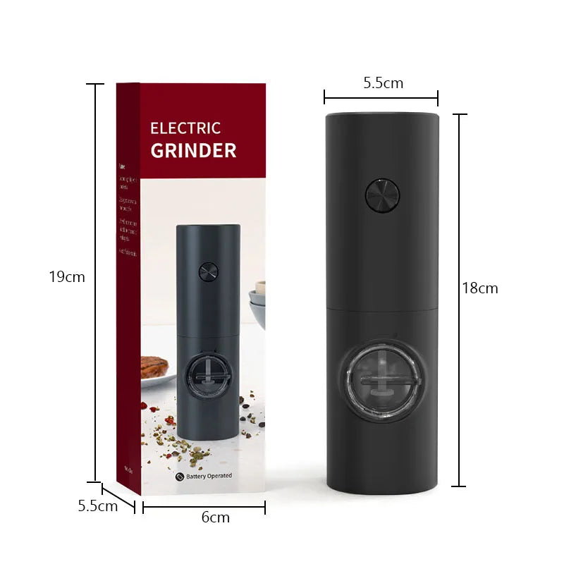 Electric Salt And Pepper Grinder With Adjustable Coarseness Refillable Mill Battery Powered Kitchen Gadget