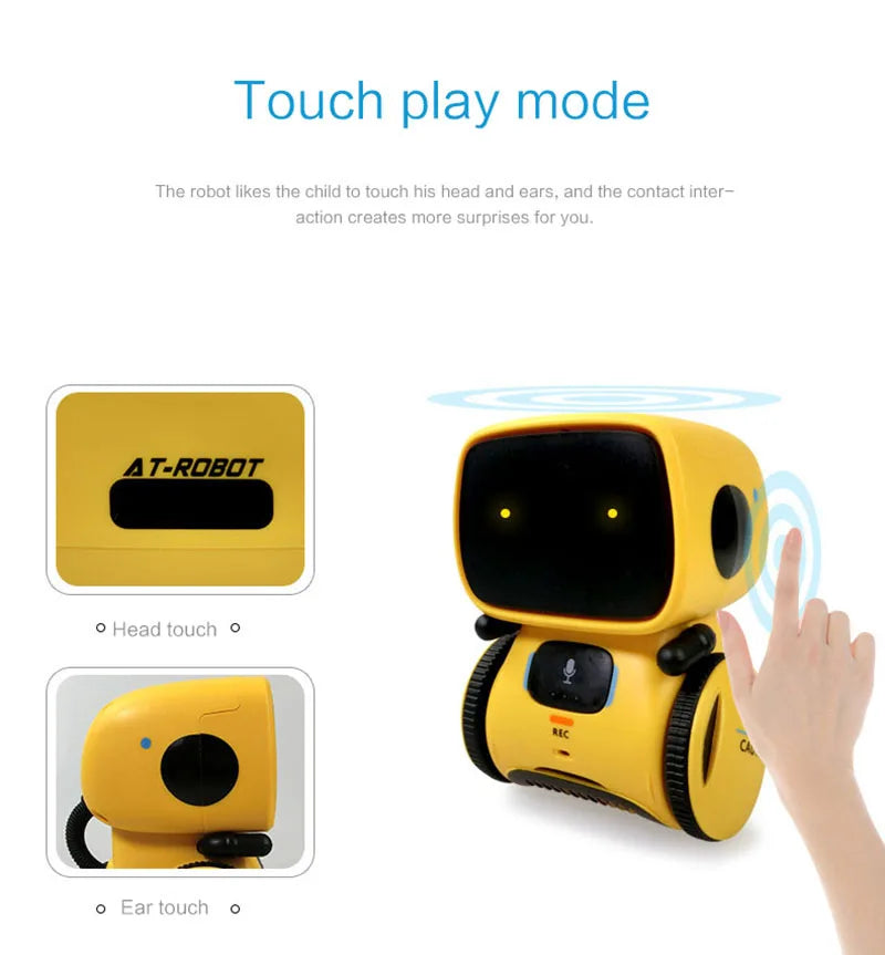 Get the party started with our Emo Robot! Sing, dance, repeat, and respond to voice commands.