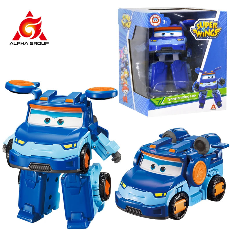 Super Wings 5 Inches Transforming JEROME 2 Modes Action Figures Robot Deformation Airplane Transformation Anime Kid Toys Gift