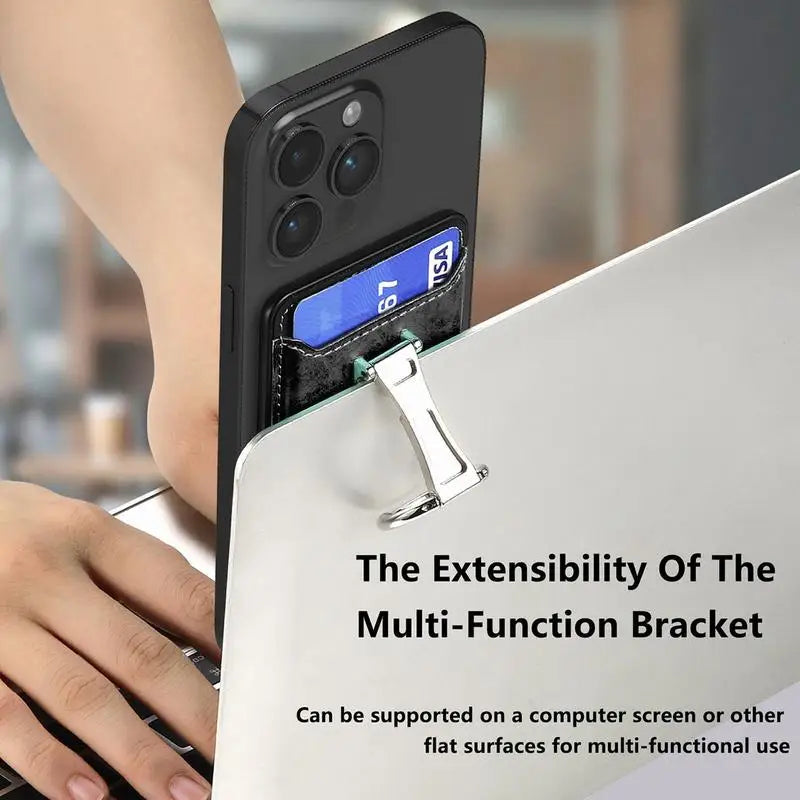 Magnetic Wallet Card Holder with RFID Blocking Function for iPhone 15 Pro/ Pro Max/ 14 Pro Max/ 13 Pro 12 11 MagSafe Wallet