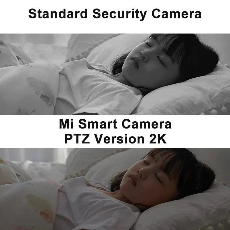 Smart Home Security Camera Mi PTZ 2K Webcam 1296P 3 Megapixel, Xiaomi 360° AI Human Detection Night Vision Webcam