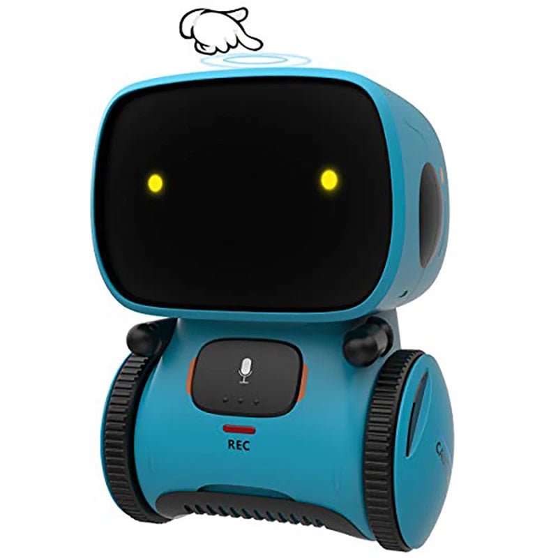 Get the party started with our Emo Robot! Sing, dance, repeat, and respond to voice commands.