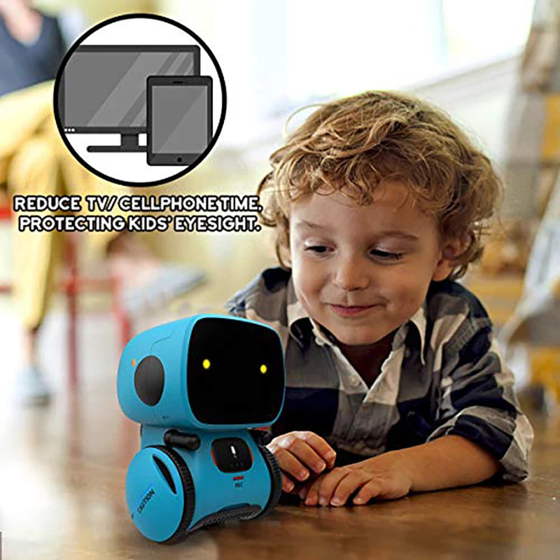 Get the party started with our Emo Robot! Sing, dance, repeat, and respond to voice commands.