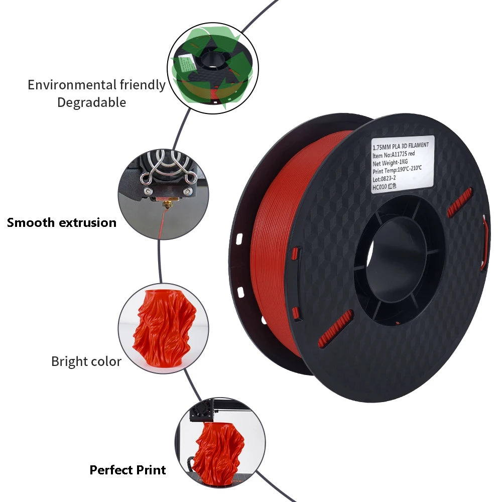 Kee Pang 3D Printer 1KG 1.75mm PLA PETG Filament  2.2lbs High Quality  3D Printing Eco-friendly  Plastic Consumables