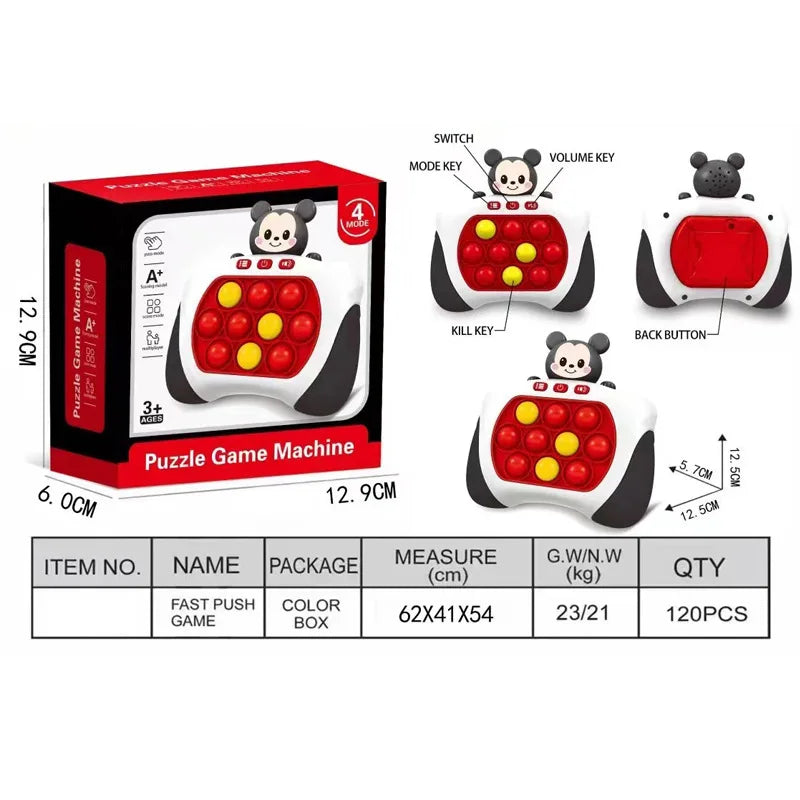 Get our Disney Stitch Mickey Game Console! Kawaii children's gift for interactive fun. (Batteries not included)